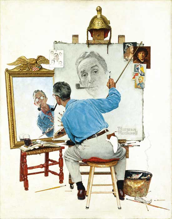 norman rockwell self portrait