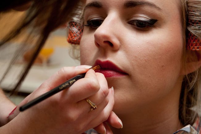 maquillage bouche rouge pinup