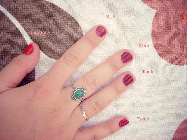 test vernis a ongles rouge