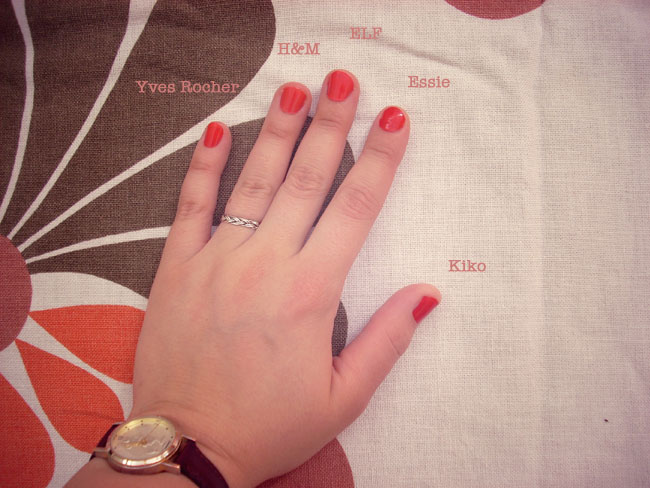 test vernis rouge